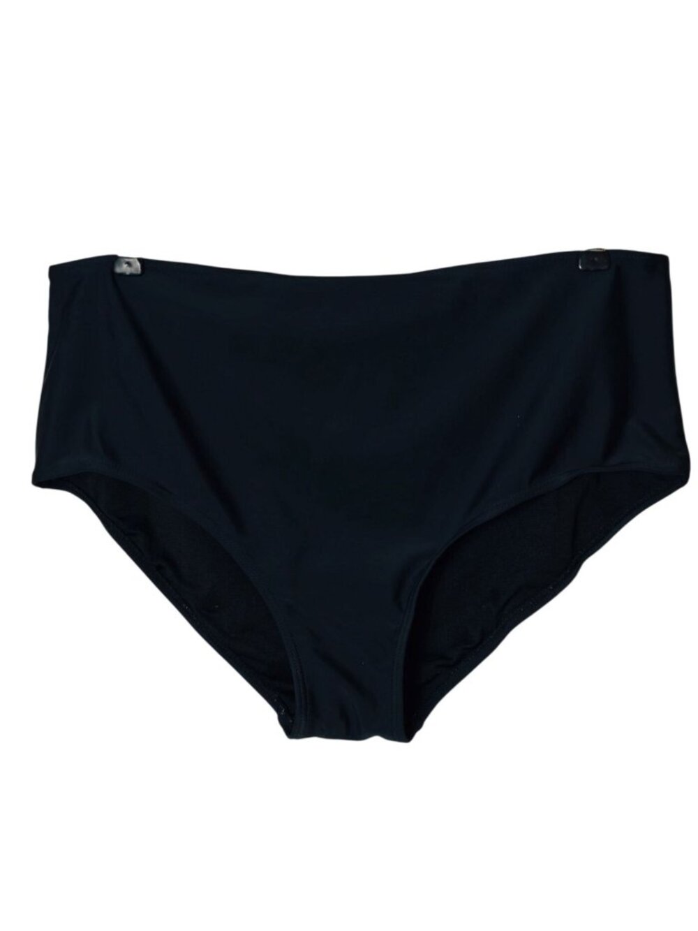 Island Pearls Womens 18 Swim Bottoms Black High-Waist Bikini Briefs Swimwear